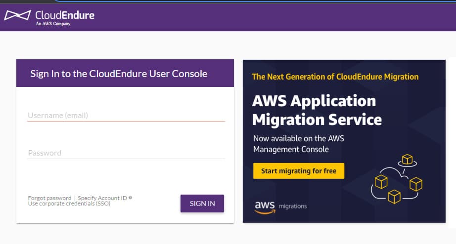 CLOUDENDURE MIGRATION を使用してサーバーをAWSクラウドに移行