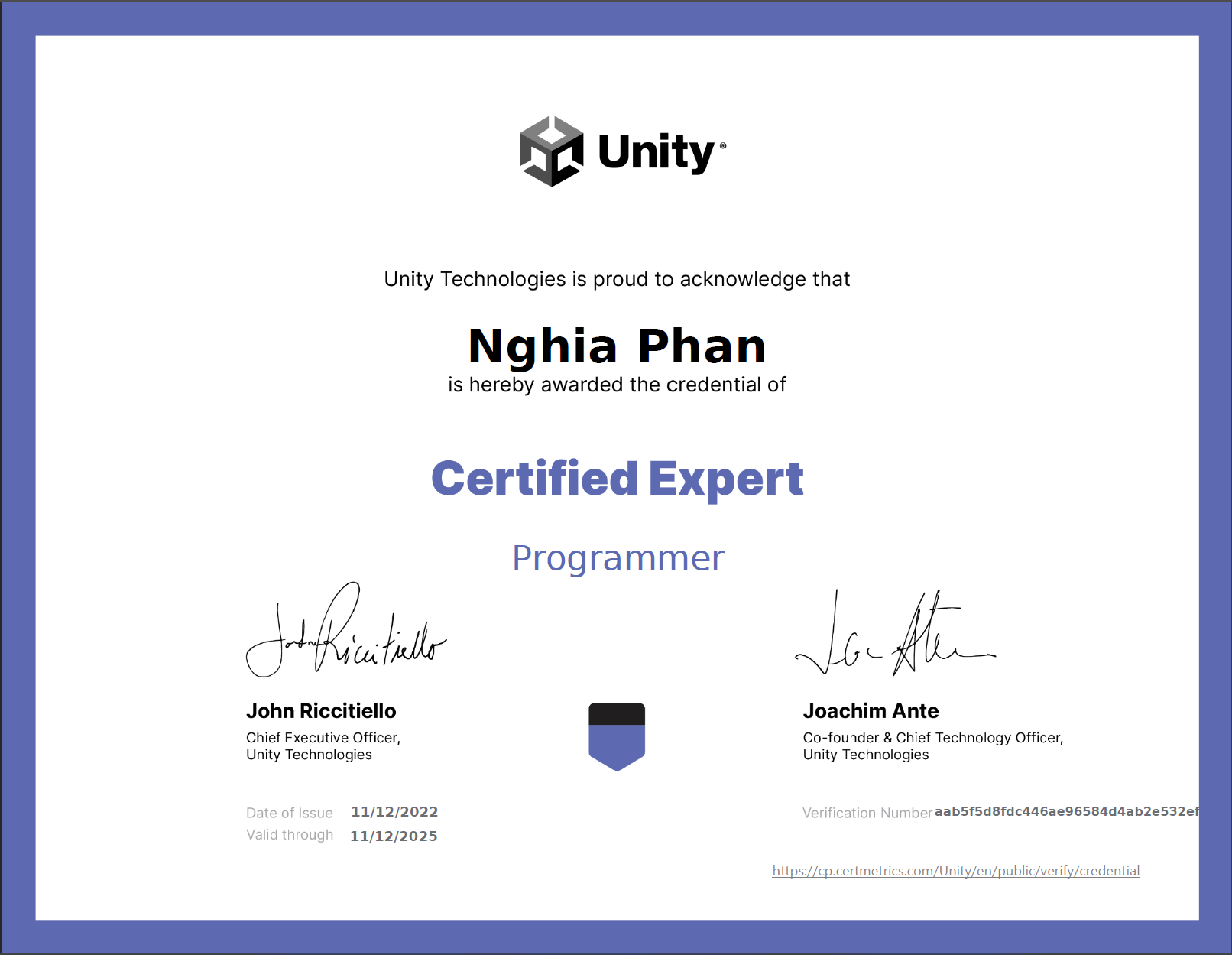 Unityエンジニア Unityプロフェッショナルプログラマー認定