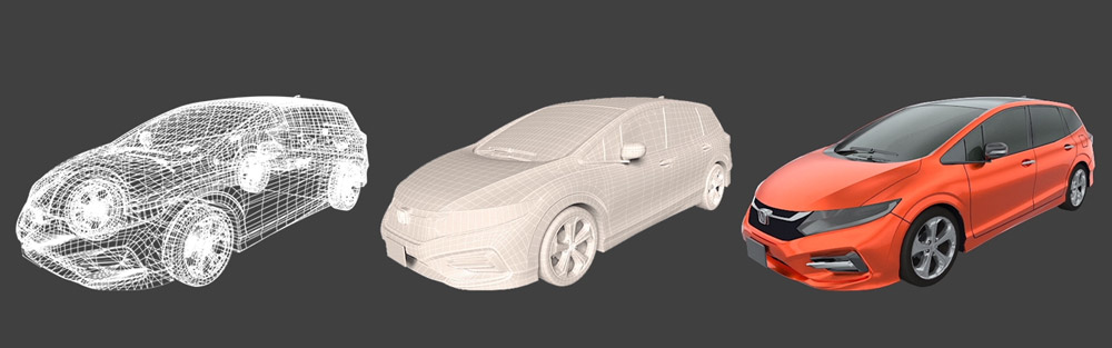 3DCG制作工程は以下のようになります