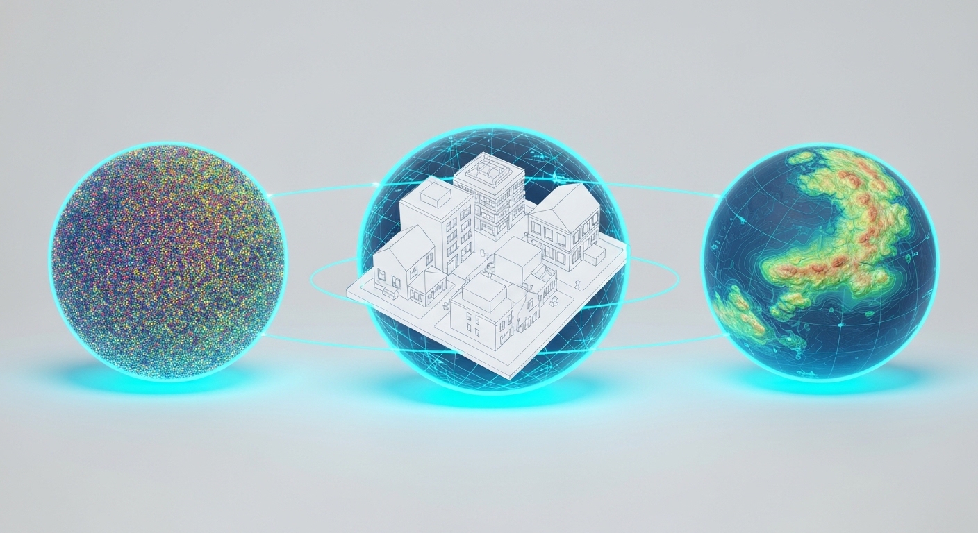 Image: 建設DXにおける「点群・BIM・GIS」の基礎と統合の重要性