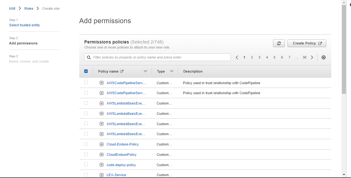 Permission policies