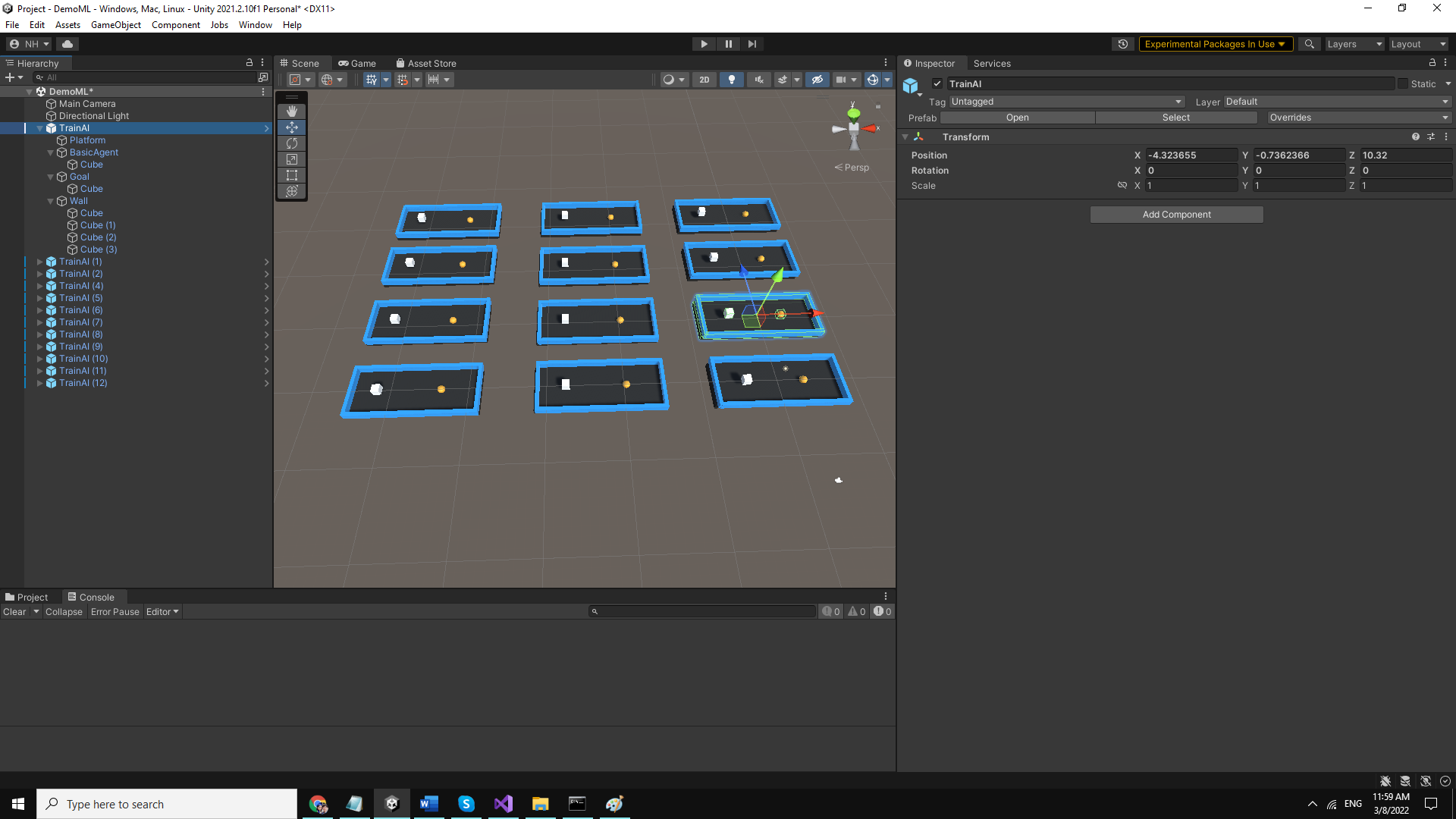 図7.12個のTrainAIオブジェクトを作成して、より高速にトレーニングします。