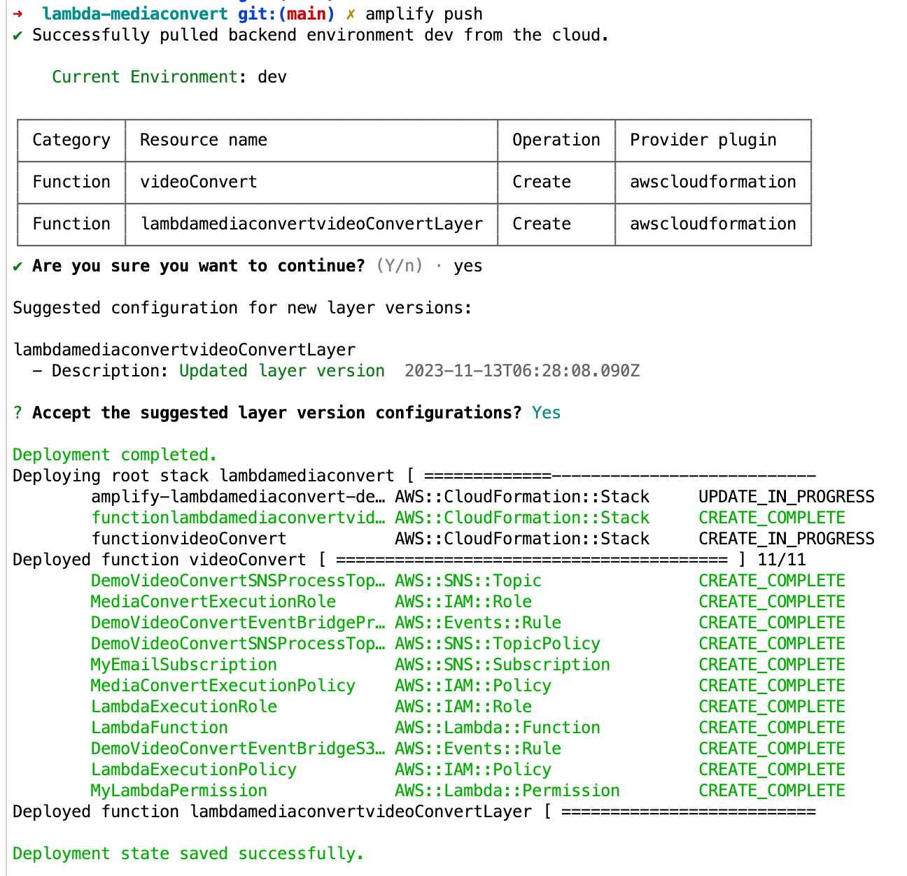 Deploy source Amplify mediaconvert lên trên Aws cloud