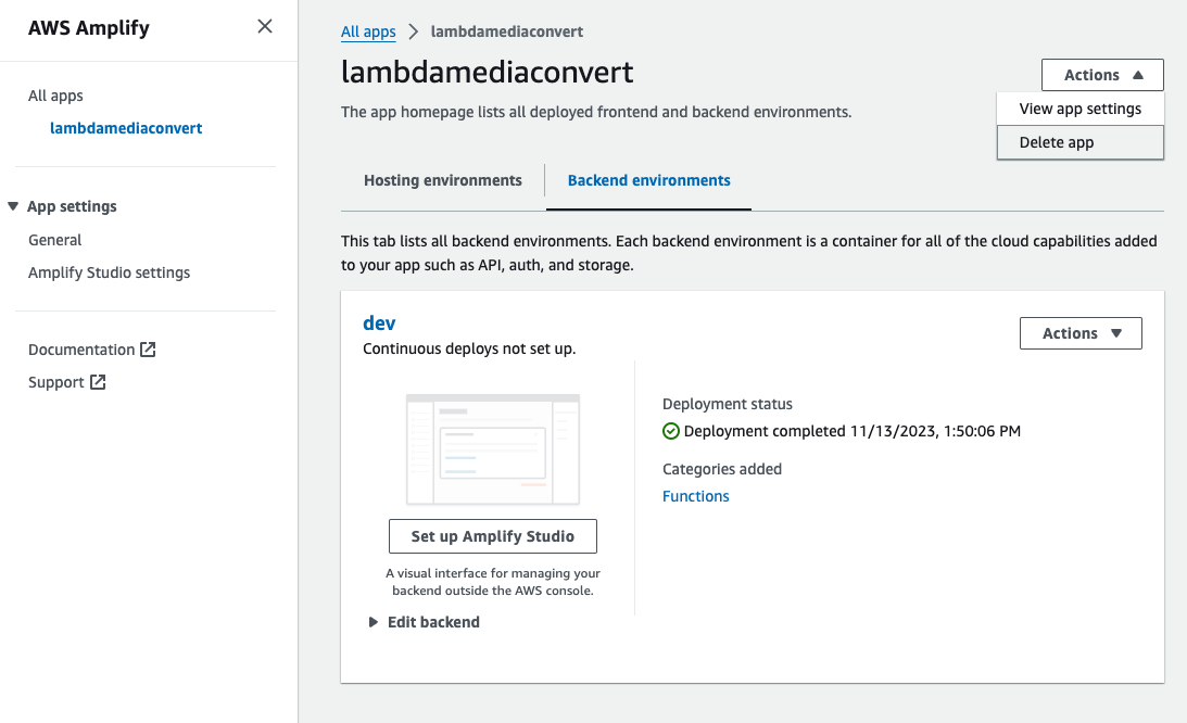 Xoá những resource trên aws đã tạo: