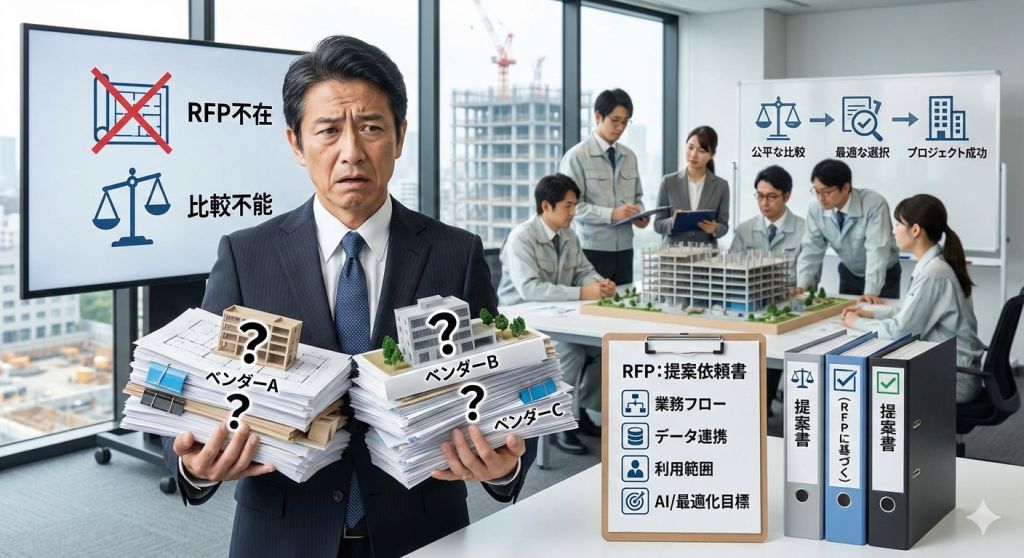 複数社の提案が全く比較できない理由。RFPなしの3つの失敗