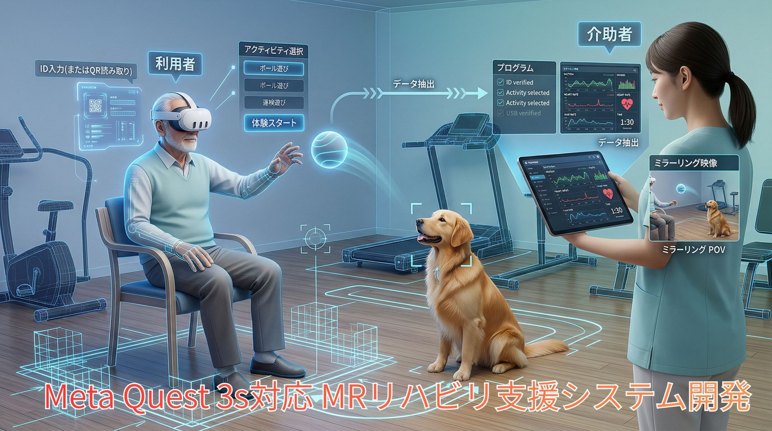 Meta Quest 3s対応 MRリハビリ支援システム開発