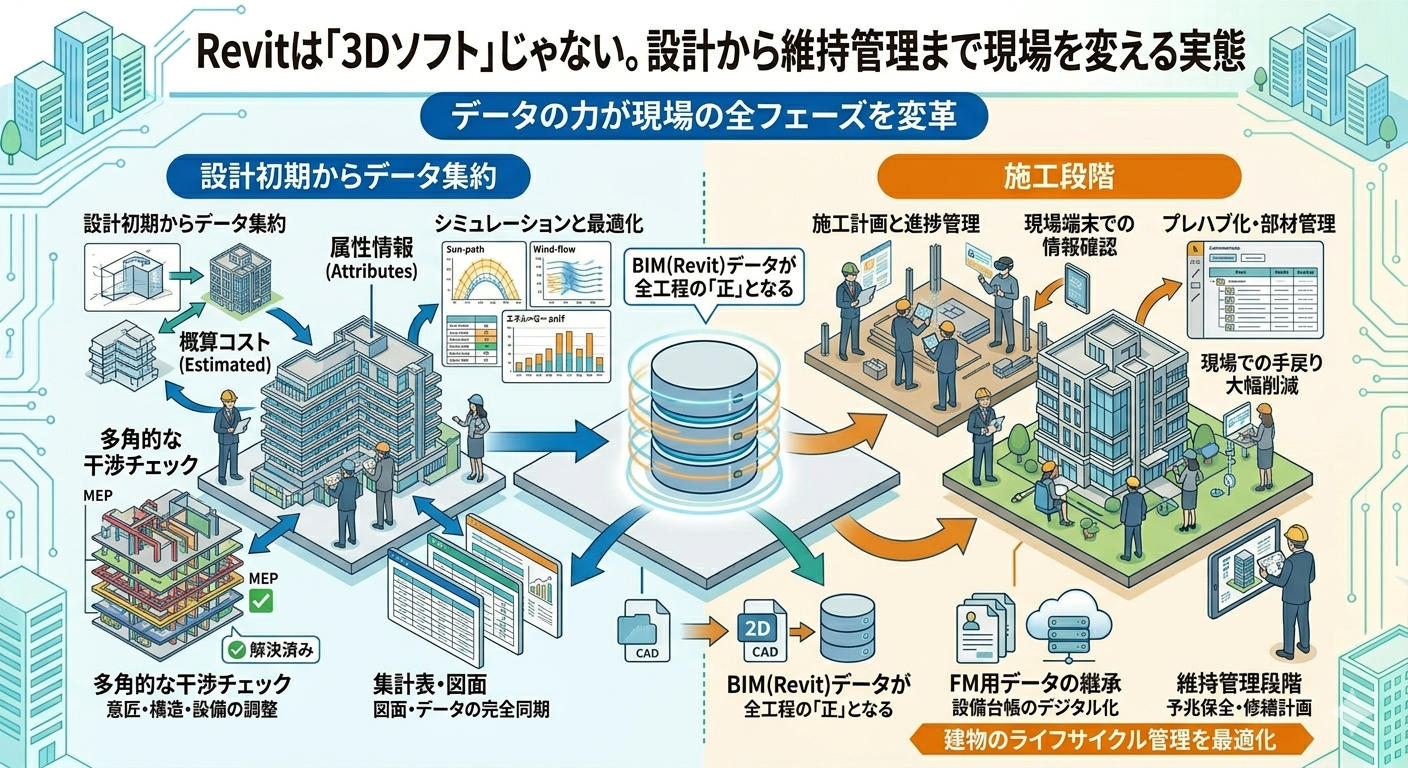 Revitは「3Dソフト」じゃない。設計から維持管理まで現場を変える実態