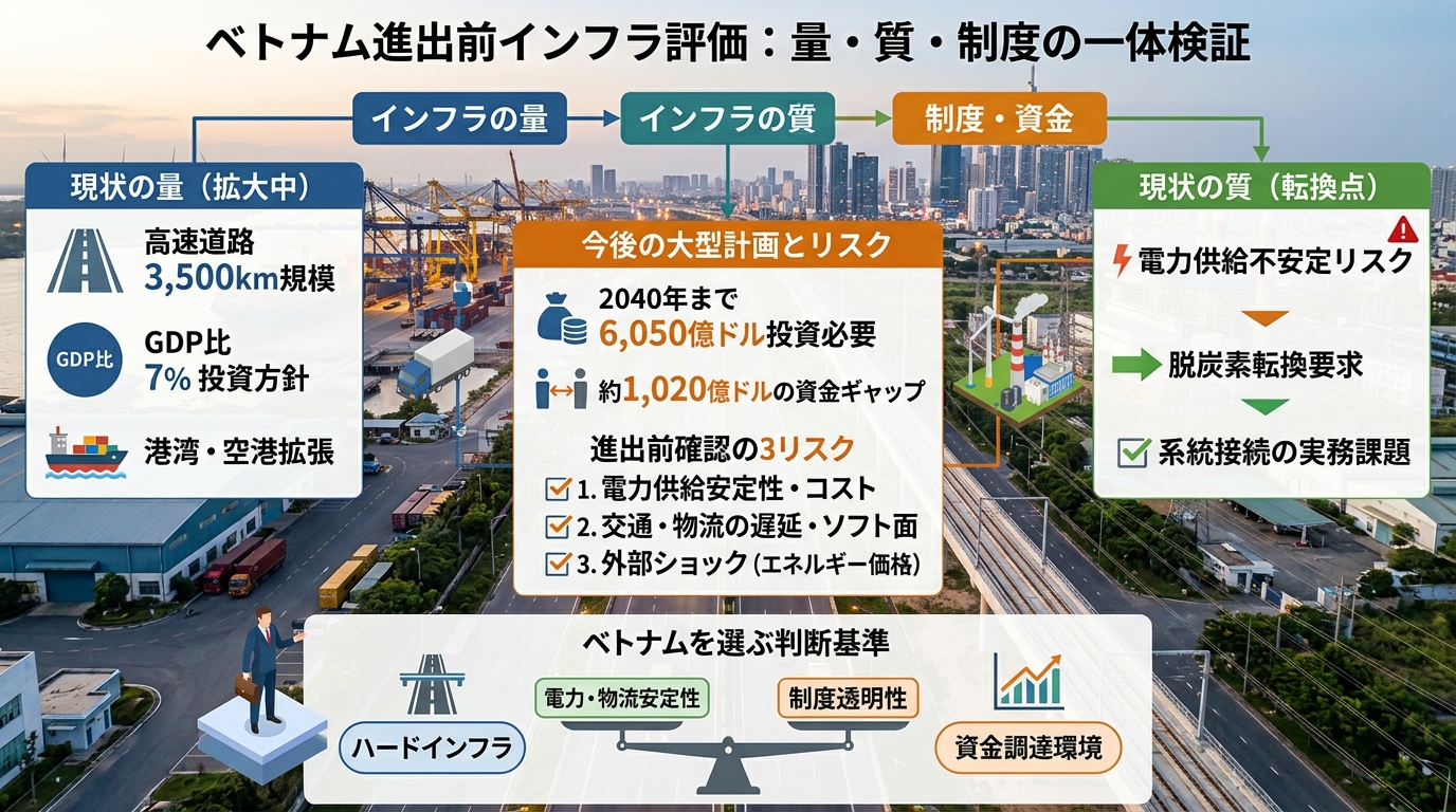 ベトナムのインフラは今どこまで整備が進んだのか