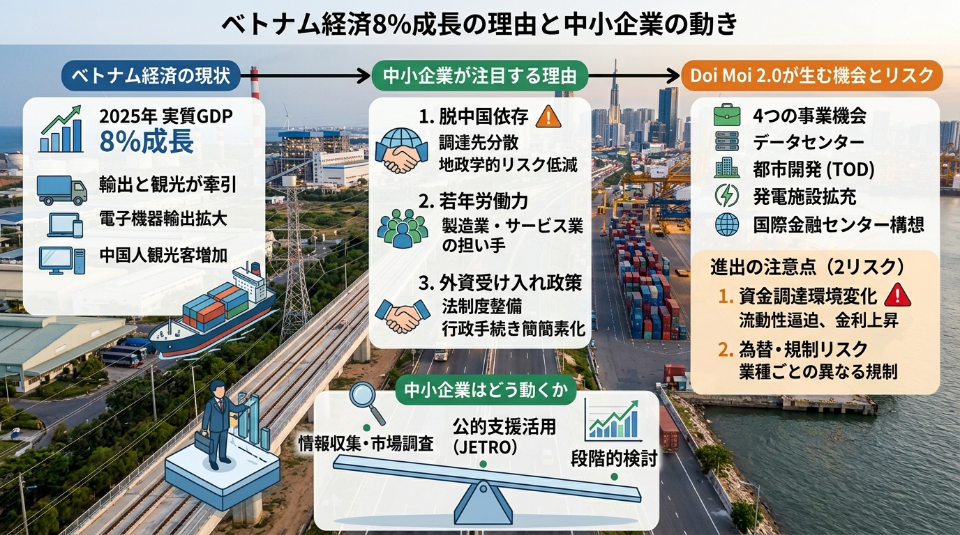 ベトナム経済成長率8%とは?中小企業の進出機会