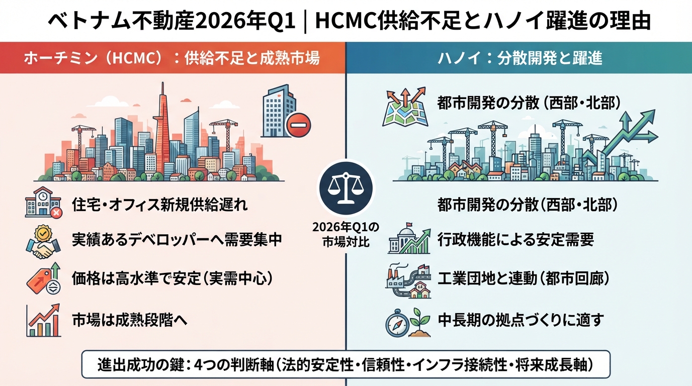 ベトナム不動産市場は2026年Q1、なぜ底堅いのか？