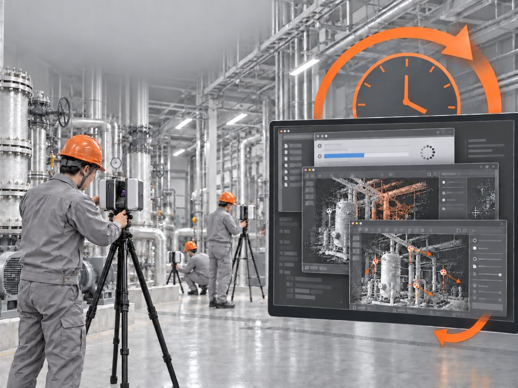 従来のScan to BIM フロー図