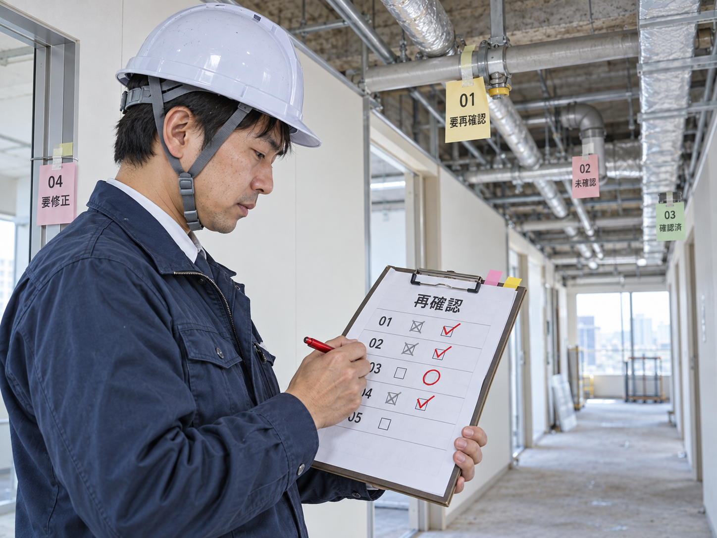現調のやり直しが多い。