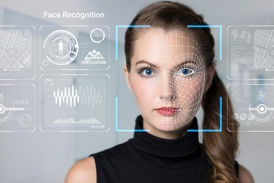 顔を約200個の点で解析することで目や口、鼻といったパーツをコンピュータが認識します。