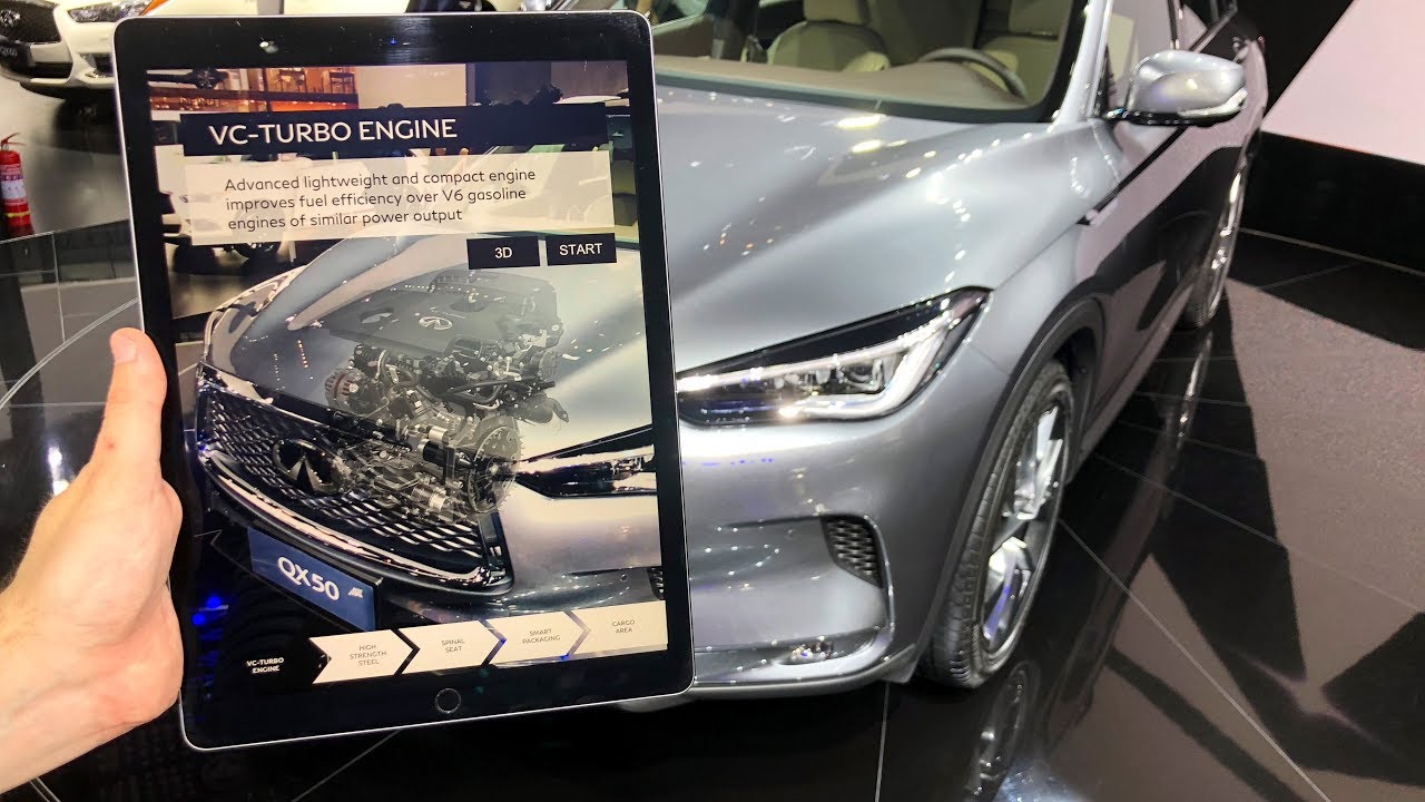 INFINITI QX50 XRay ứng dụng cho phép bạn xem được những bộ phận trong ô tô với định dạng 3D