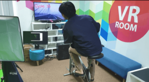 Kinect for Windows(キネクト）でペダル認識、VRトレーニングバイクのための研究開発