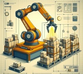 工場内の自動化パレット積み重ねロボットソリューション (ロボットパレタイジング)