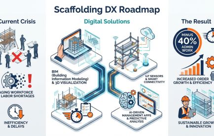 足場業界DXの全貌｜人手不足を解消する最新技術と導入ステップ
