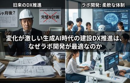 変化が激しい生成AI時代の建設DX推進は、なぜラボ開発が最適なのか