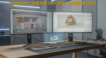 WebAR向け 日本家屋3DCG制作・軽量最適化対応