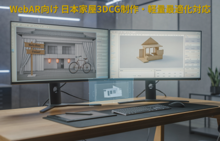 WebAR向け 日本家屋3DCG制作・軽量最適化対応