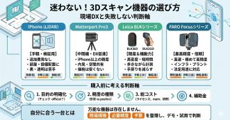 3Dスキャン機器選びで迷わないための最新比較と判断軸
